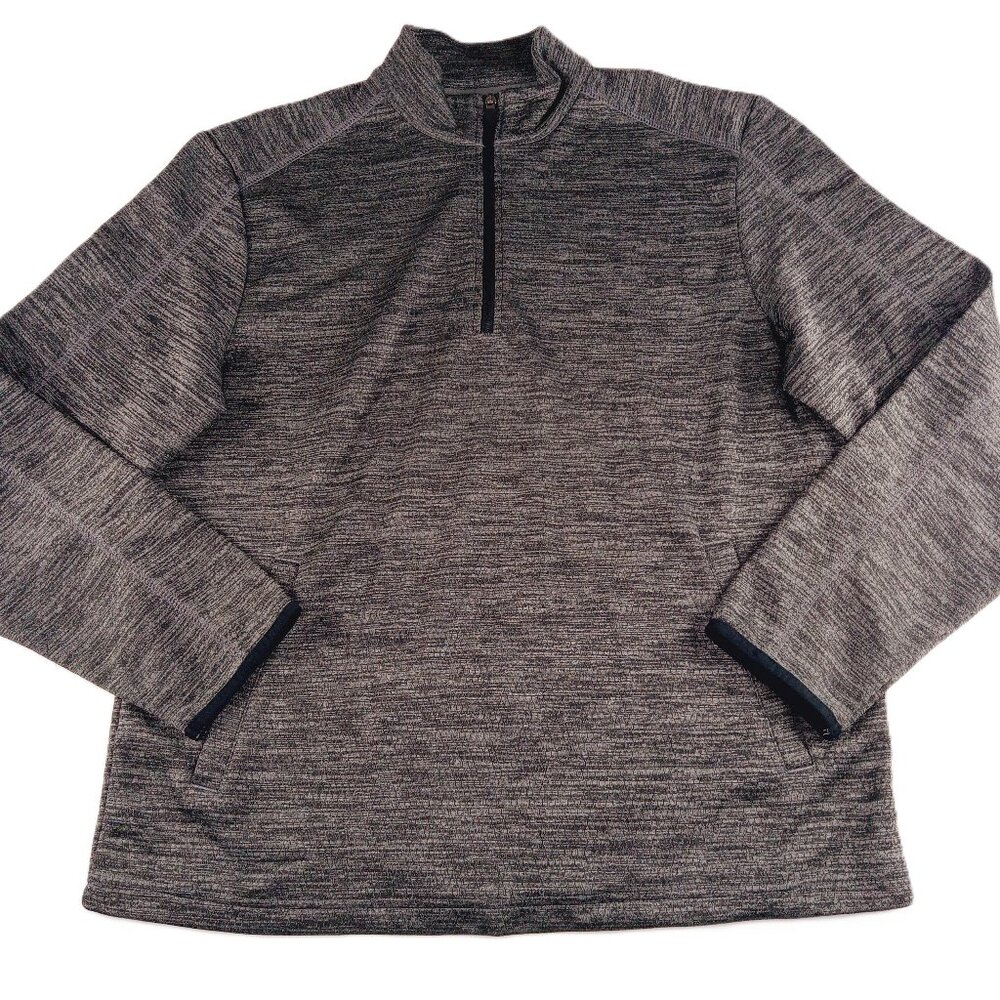 Ben Hogan 1/4 Zip Pullover Men's Size Medium Caviar Heather Moisture Wicking